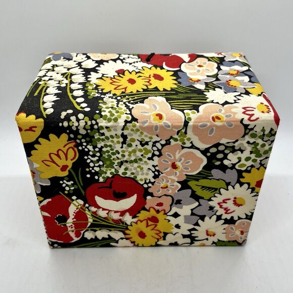Vera Bradley Poppy Fields Recipe Box Trinket Jewelry Storage Gift Retired - Picture 6 of 9